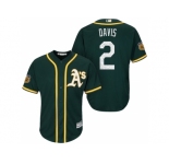 Men's Oakland Athletics #2 Khris Davis 2017 Spring Training Cool Base Stitched MLB Jersey