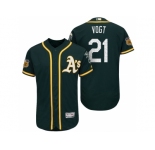 Men's Oakland Athletics #21 Stephen Vogt 2017 Spring Training Flex Base Authentic Collection Stitched Baseball Jersey