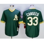 Mitchell And Ness Oakland Athletics #33 Jose Canseco Green Throwback Stitched Baseball Jersey