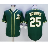 Oakland Athletics #25 Mark McGwire Green New Cool Base Stitched Baseball Jersey