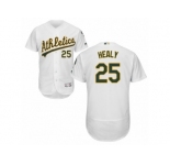 Oakland Athletics #25 Ryon Healy White Flexbase Authentic Collection MLB Jersey
