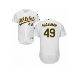 Oakland Athletics #49 Kendall Graveman White Flexbase Authentic Collection MLB Jersey