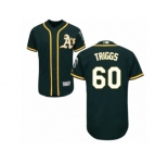 Oakland Athletics #60 Andrew Triggs Green Flexbase Authentic Collection MLB Jersey