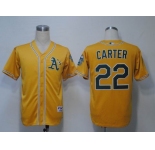mlb jerseys oakland athletics #22 carter yellow