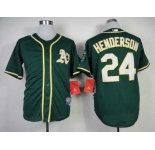 mlb jerseys oakland athletics #24 henderson green[2014 new]