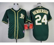 mlb jerseys oakland athletics #24 henderson green[2014 new]