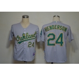 mlb jerseys oakland athletics #24 henderson grey