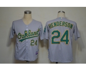 mlb jerseys oakland athletics #24 henderson grey