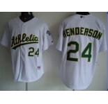 mlb jerseys oakland athletics #24 henderson white W