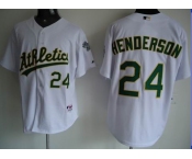 mlb jerseys oakland athletics #24 henderson white W