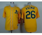 mlb jerseys oakland athletics #26 kazmir yellow