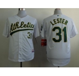 mlb jerseys oakland athletics #31 lester white