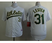mlb jerseys oakland athletics #31 lester white