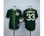 mlb jerseys oakland athletics #33 canseco green[canseco]