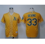 mlb jerseys oakland athletics #33 devine yellow
