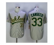 mlb jerseys oakland athletics #33 jose canseco grey[canseco]