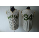 mlb jerseys oakland athletics #34 fingers m&n cream 1968
