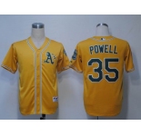 mlb jerseys oakland athletics #35 powell yellow