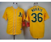 mlb jerseys oakland athletics #36 norris yellow[norris]