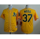 mlb jerseys oakland athletics #37 moss yellow
