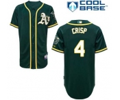 mlb jerseys oakland athletics #4 crisp green[2014 new]