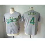 mlb jerseys oakland athletics #4 crisp grey