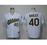 mlb jerseys oakland athletics #40 bailey white (cool base)