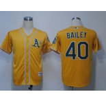 mlb jerseys oakland athletics #40 bailey yellow