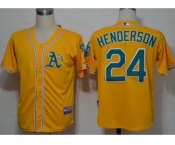 mlb jerseys oakland athletics #42 rivkey henderson yellow