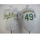 mlb jerseys oakland athletics #49 anderson grey