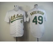 mlb jerseys oakland athletics #49 anderson white