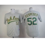 mlb jerseys oakland athletics #52 yoenis cespedes grey