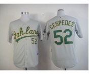 mlb jerseys oakland athletics #52 yoenis cespedes grey