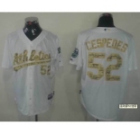 mlb jerseys oakland athletics #52 yoenis cespedes white[number camo]