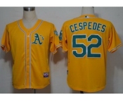 mlb jerseys oakland athletics #52 yoenis cespedes yellow