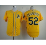 mlb jerseys oakland athletics #52 yoenis cespedes yellow[number black]