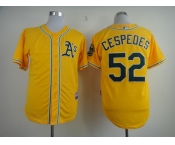 mlb jerseys oakland athletics #52 yoenis cespedes yellow[number black]