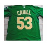 mlb jerseys oakland athletics #53 cahill green