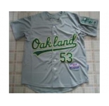 mlb jerseys oakland athletics #53 cahill grey
