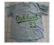 mlb jerseys oakland athletics #53 cahill grey