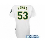 mlb jerseys oakland athletics #53 cahill white