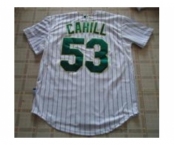 mlb jerseys oakland athletics #53 cahill white[strip]