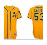 mlb jerseys oakland athletics #53 cahill yellow