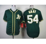 mlb jerseys oakland athletics #54 gray green
