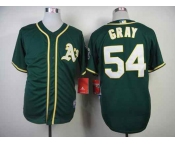 mlb jerseys oakland athletics #54 gray green