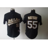 mlb jerseys oakland athletics #55 matsui black
