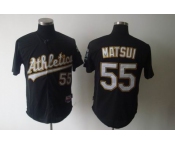 mlb jerseys oakland athletics #55 matsui black