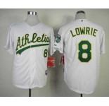 mlb jerseys oakland athletics #8 lowrie white[lowrie]