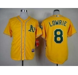 mlb jerseys oakland athletics #8 lowrie yellow[2014 new][lowrie]