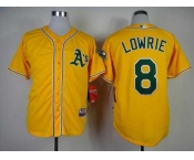 mlb jerseys oakland athletics #8 lowrie yellow[2014 new][lowrie]